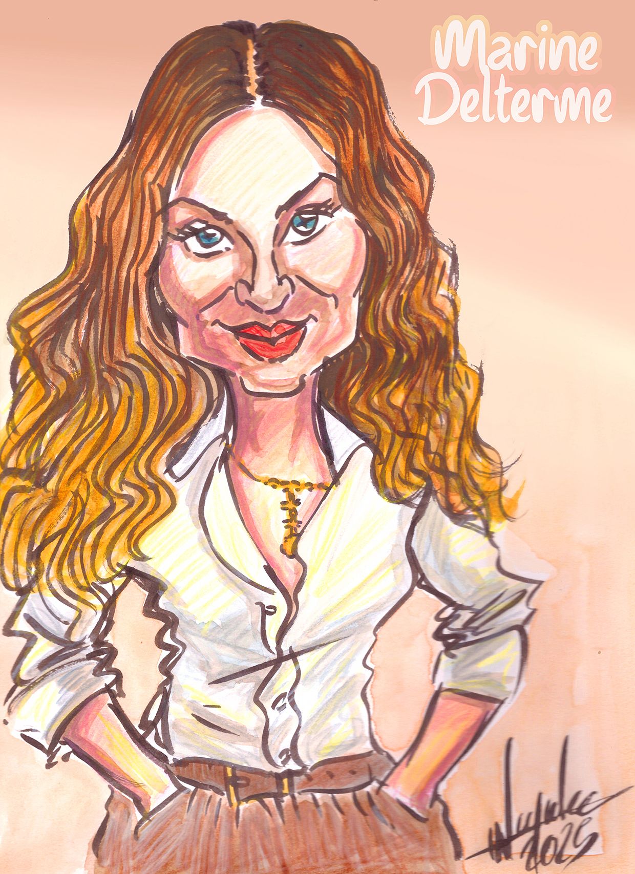 Marine Delterme (Portrait/caricature)