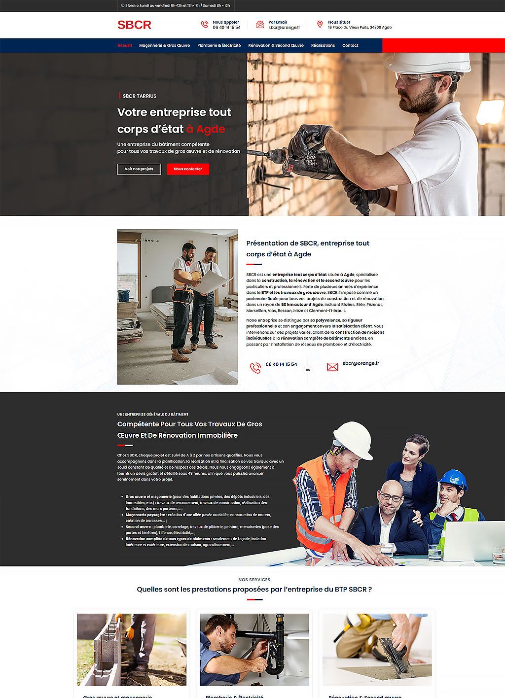 Site internet entreprise de maçonnerie générale