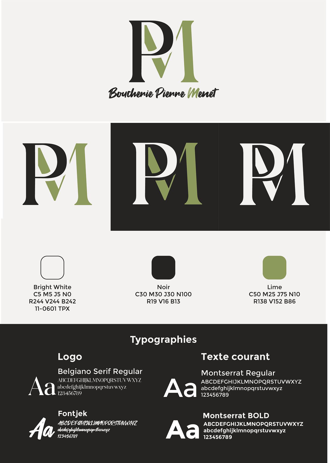 Brand design - Boucherie Pierre Menet