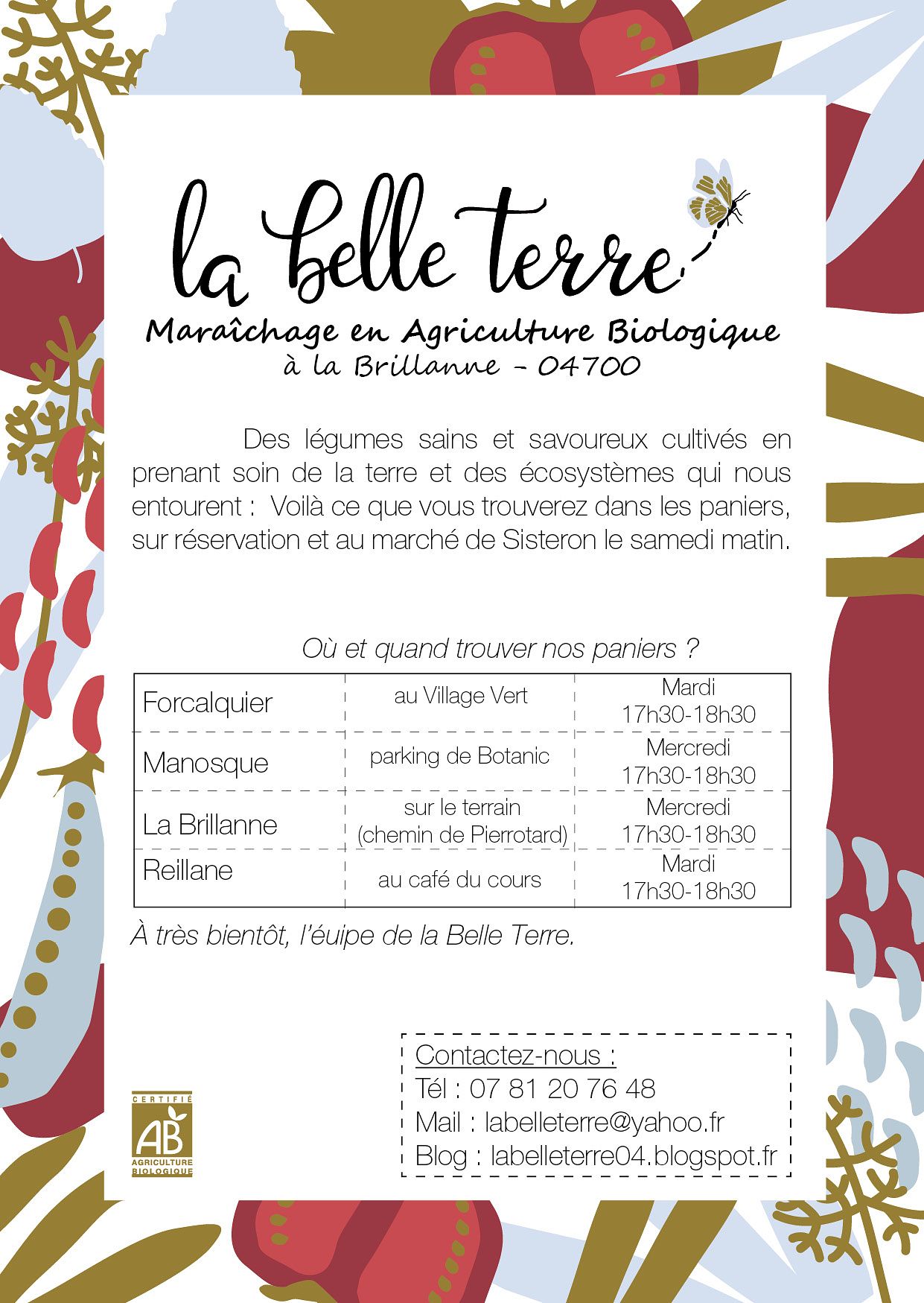 Flyer la belle terre