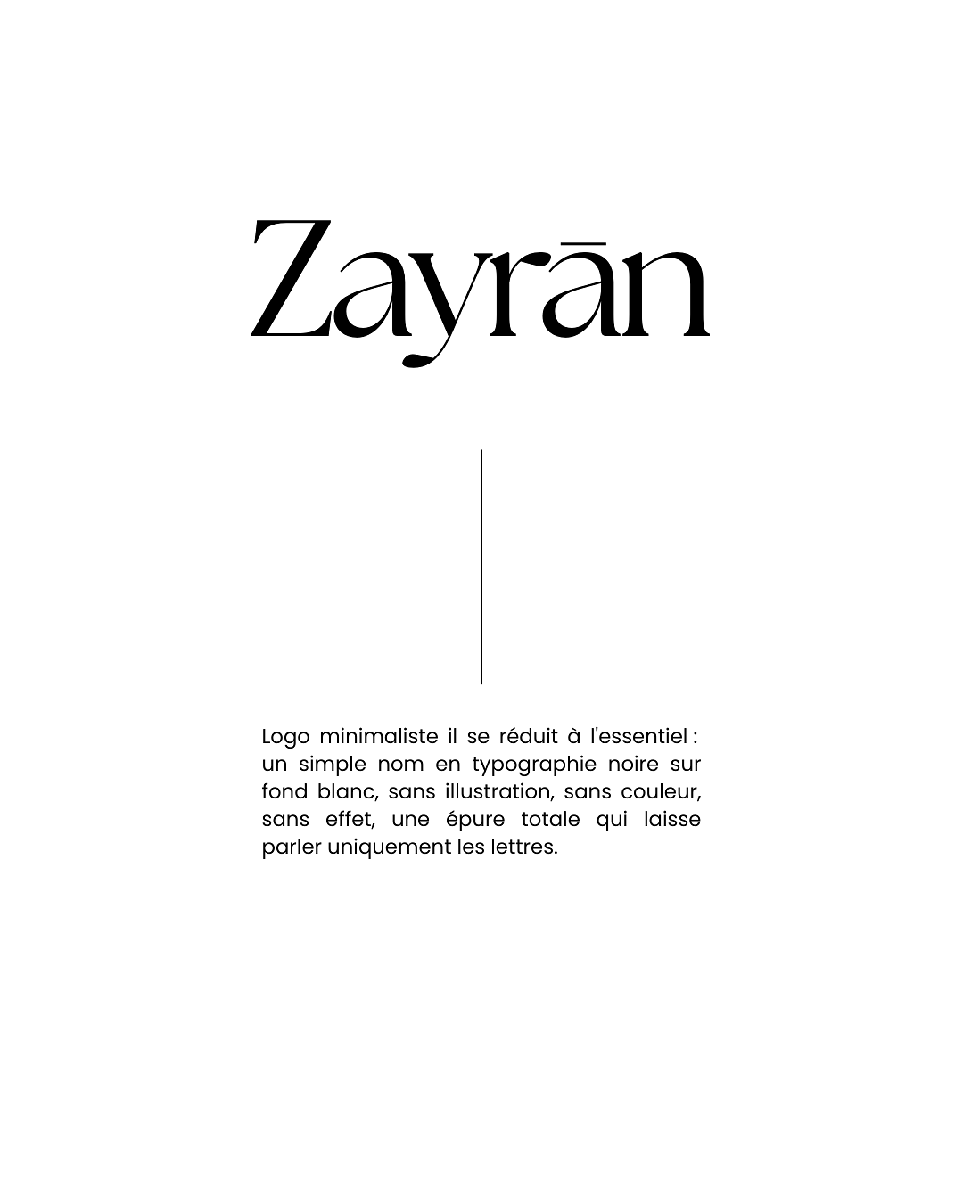 Identité visuelle minimaliste — Zayran