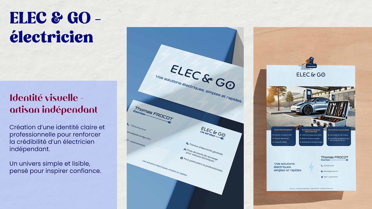 Identité visuelle pour un électricien indépendant