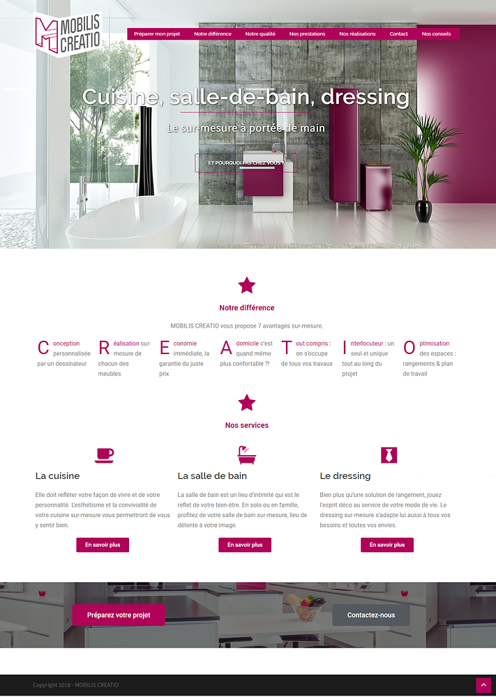 Création d'un site vitrine avec Blog