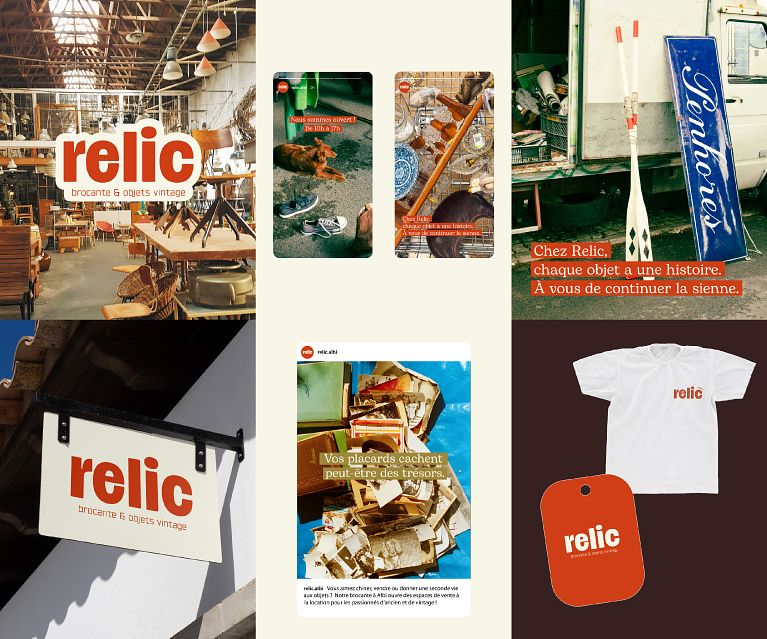 Identité visuelle brocante - Relic