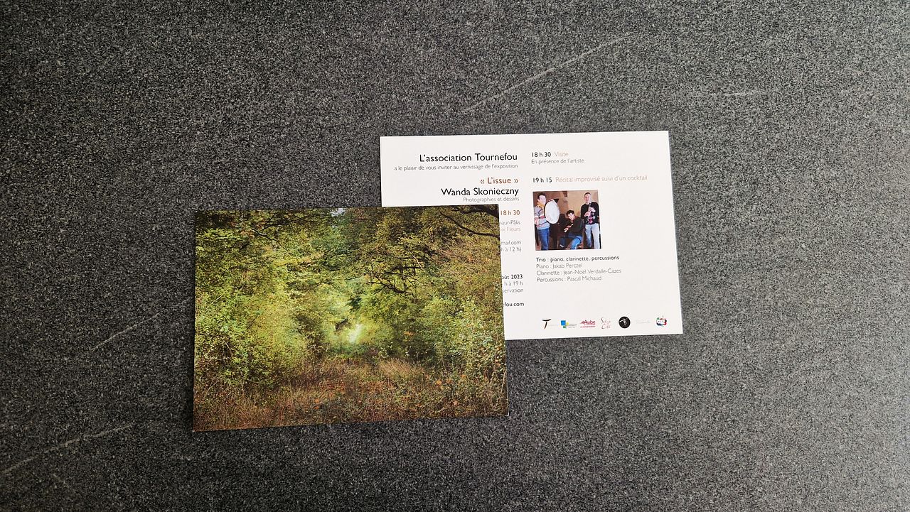 Carton d'invitation pour un vernissage