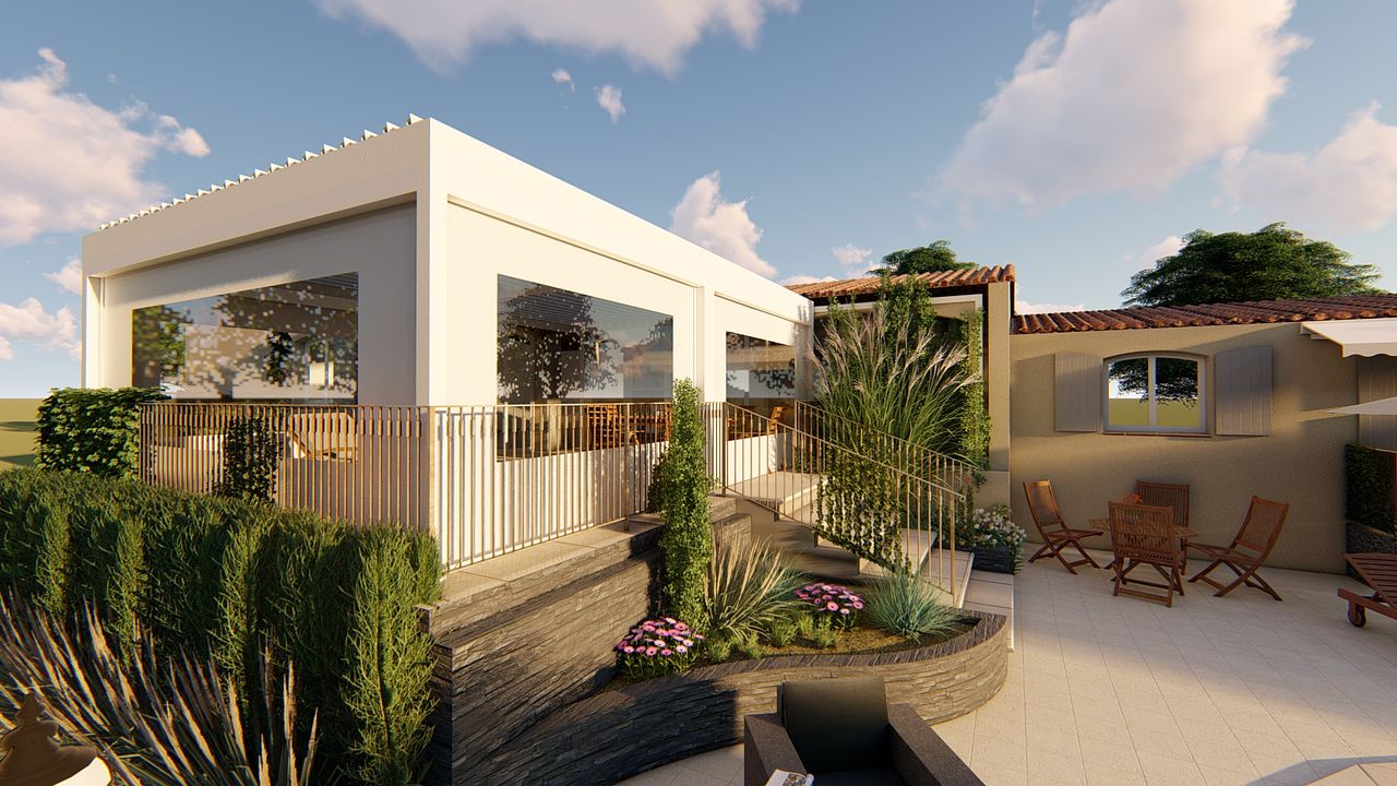 Réalisation d'un visuel d'une pergola 