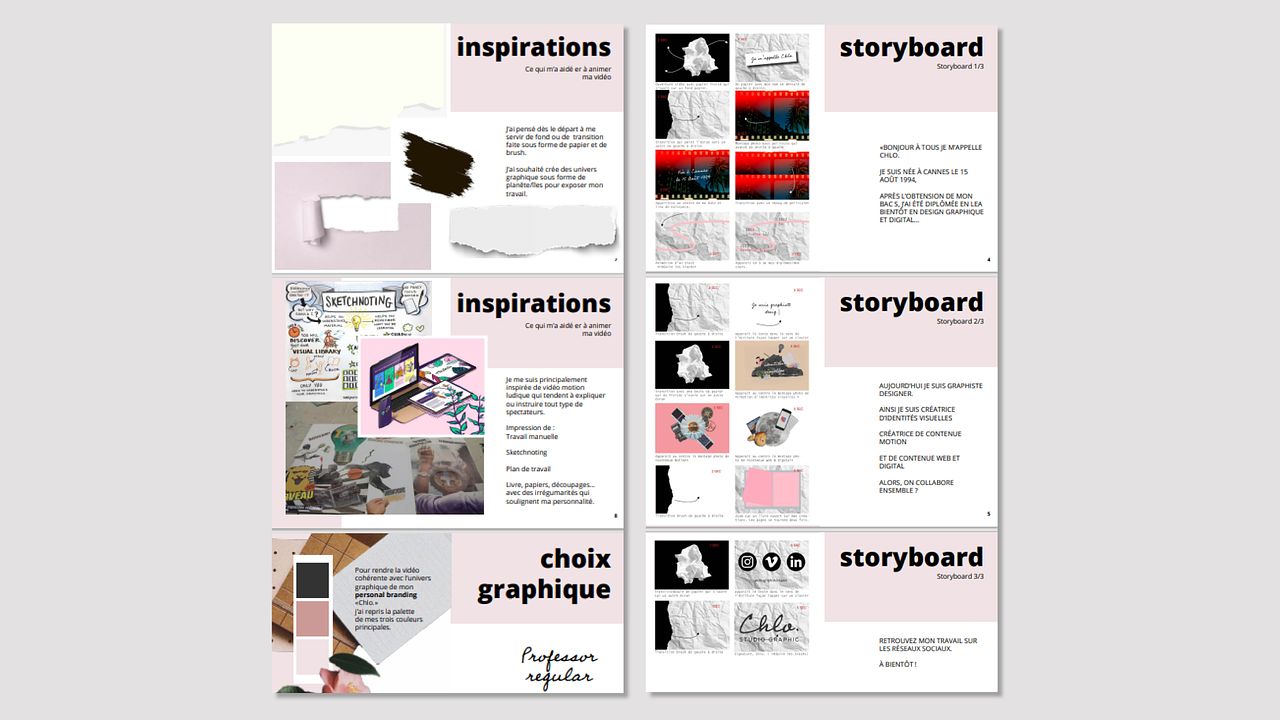 Motion Design inspirations et storyboards