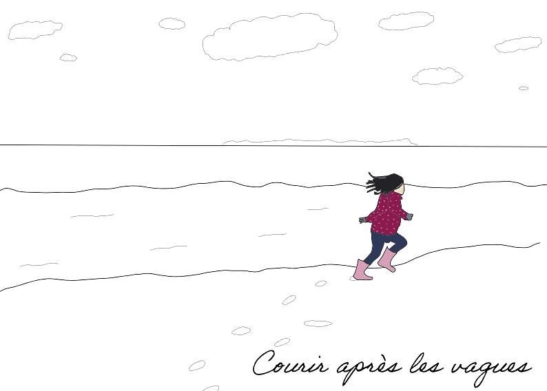 Courir après les vagues