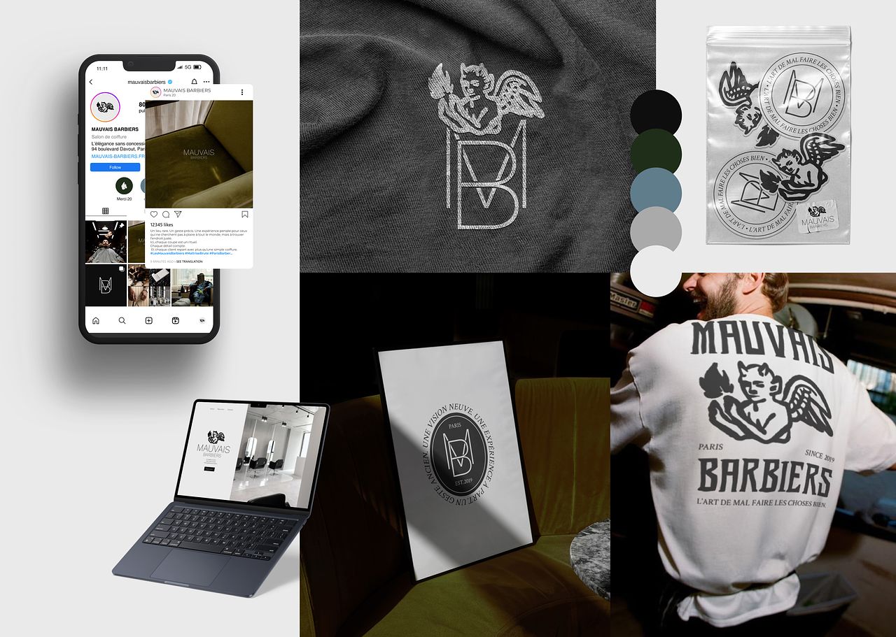 Branding MAUVAIS barbiers