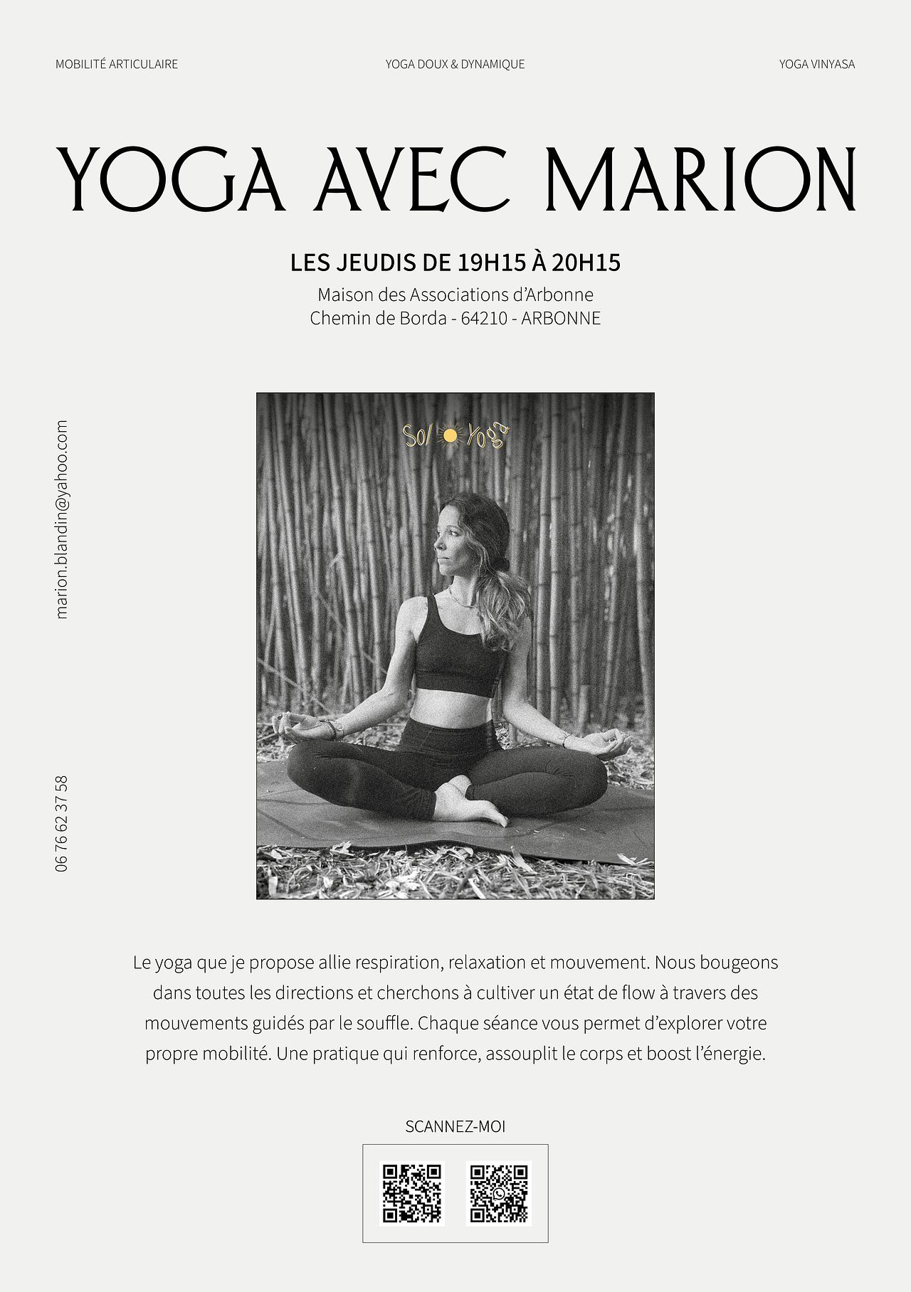 Un flyer pour Marion