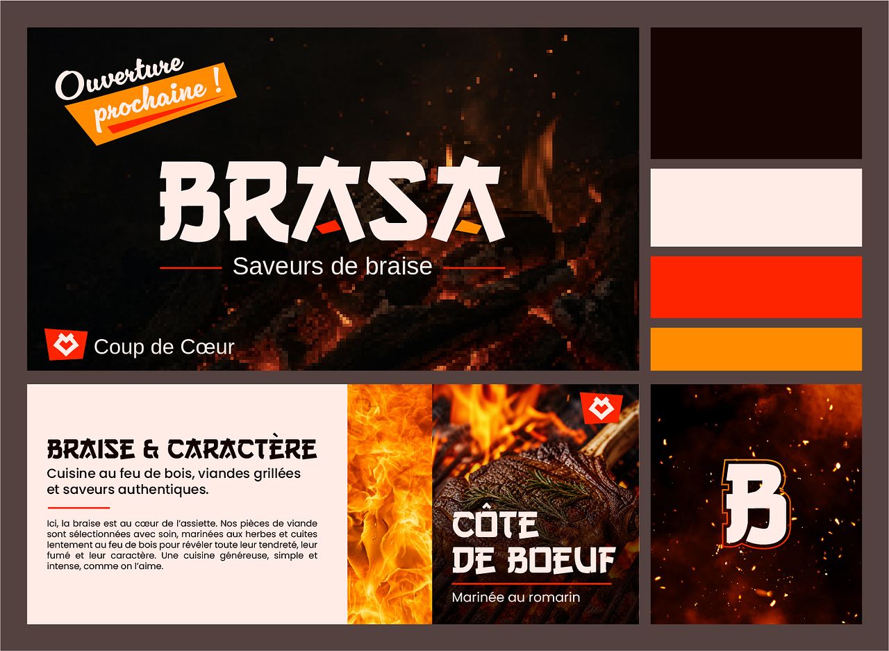 Branding restaurant // BRASA🔥