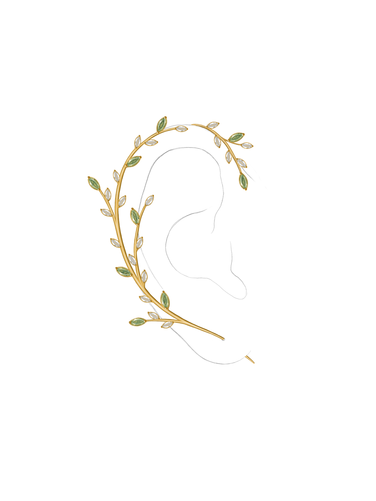 Dessin bijou d'oreille
