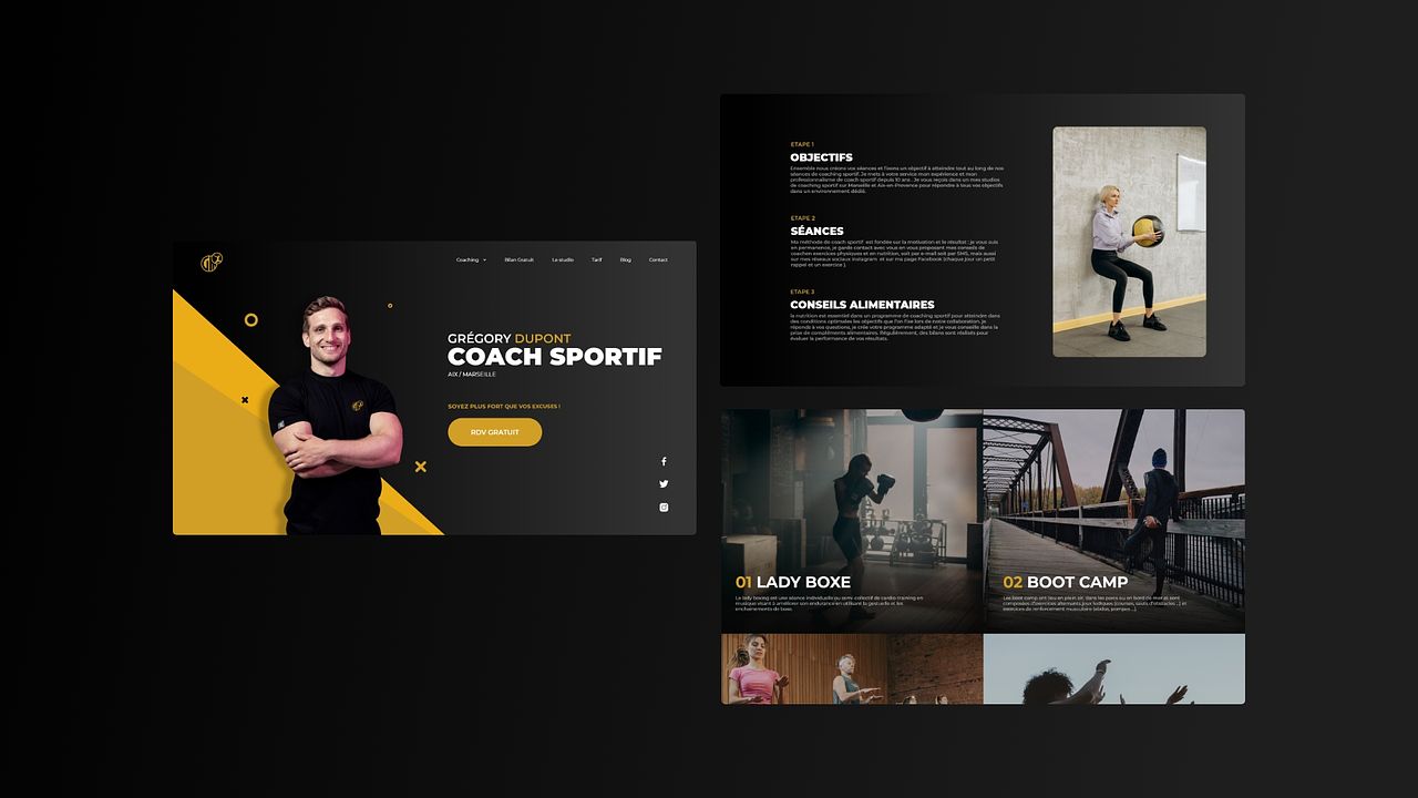 UX UI Design | Site web Coach sportif