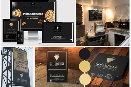 Charte graphique complète crée pour pizza