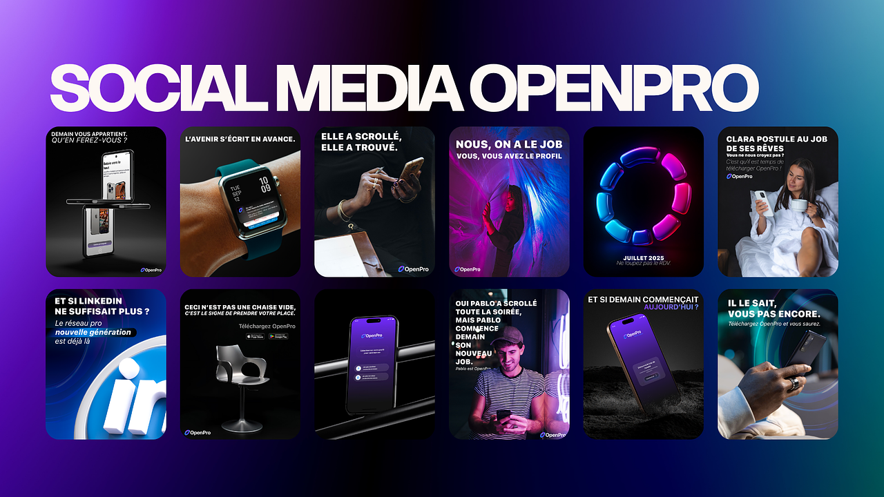 Création des posts et identité visuelle OpenPro