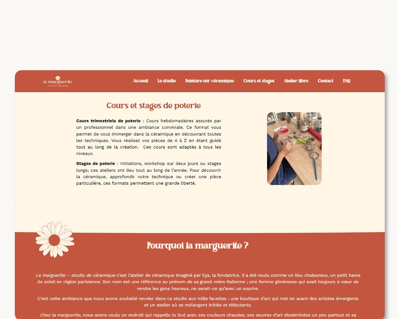 Webdesign - La Marguerite Studio