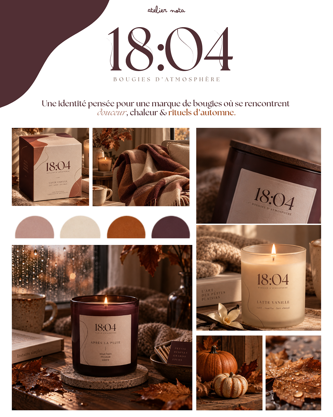 Identité visuelle – 18:04 Bougies d’atmosphère