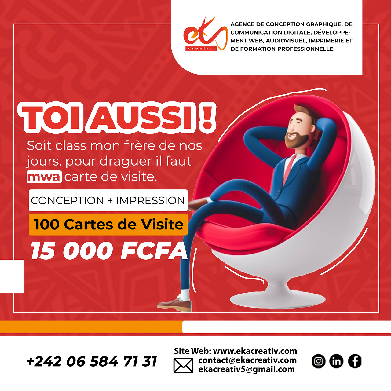Affiche de communication digitale