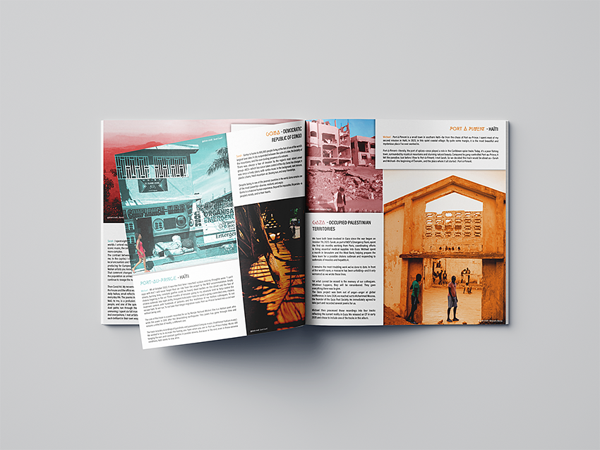 Mise en page livret interne à l'album Talk About