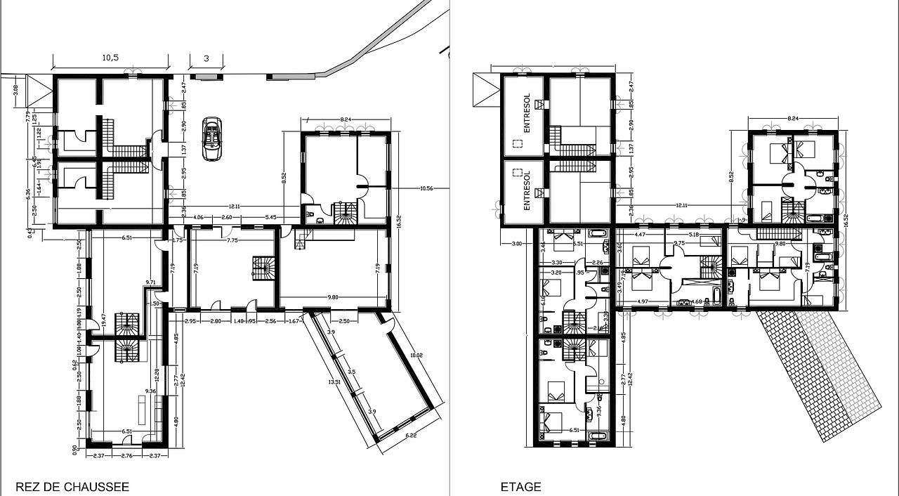 Plans d'appartements et lotissement.