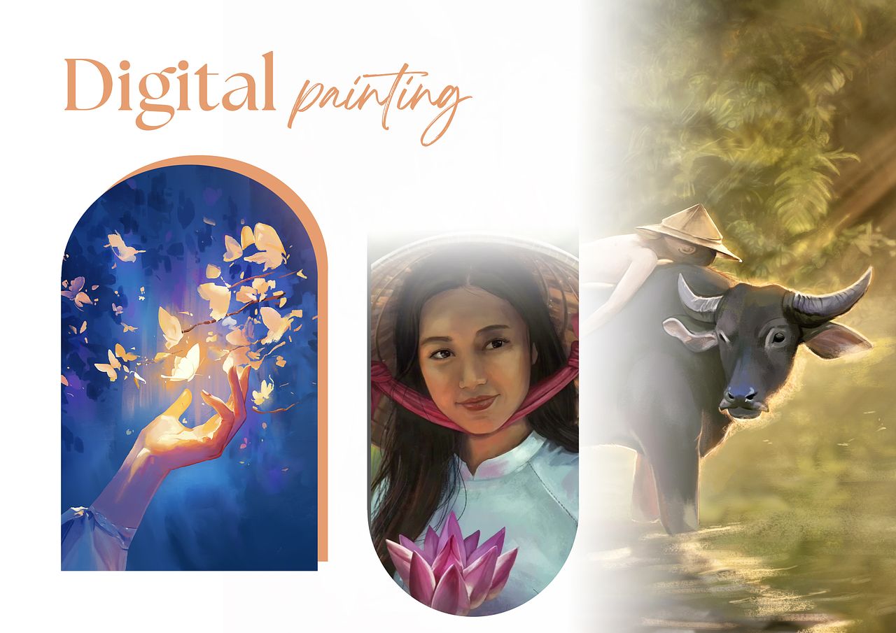 Pêle-mêle de digital painting