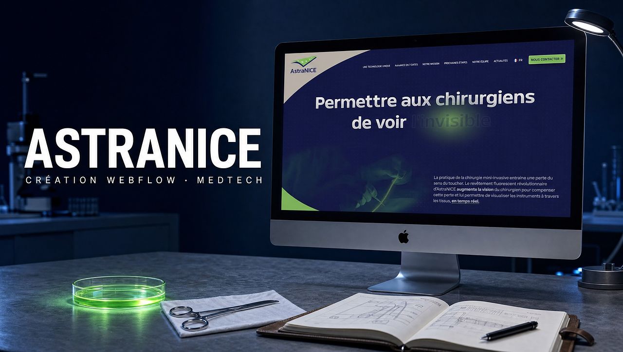 Landing page AstraNice · Medtech française pour ch