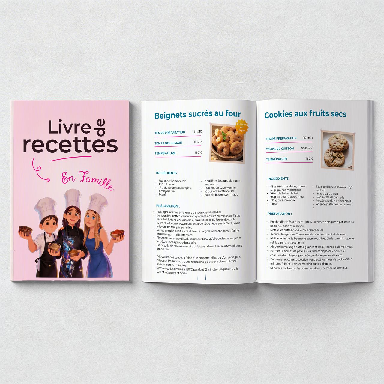 Mise en page livre de recette