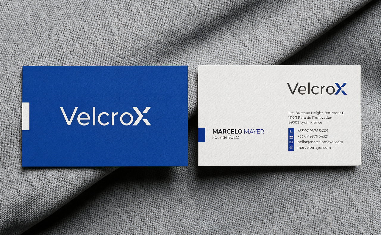 Carte de visite moderne pour startup - VelcroX