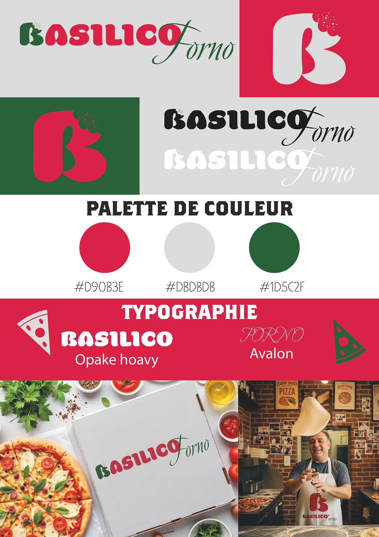 Charte graphique Basilico Forno