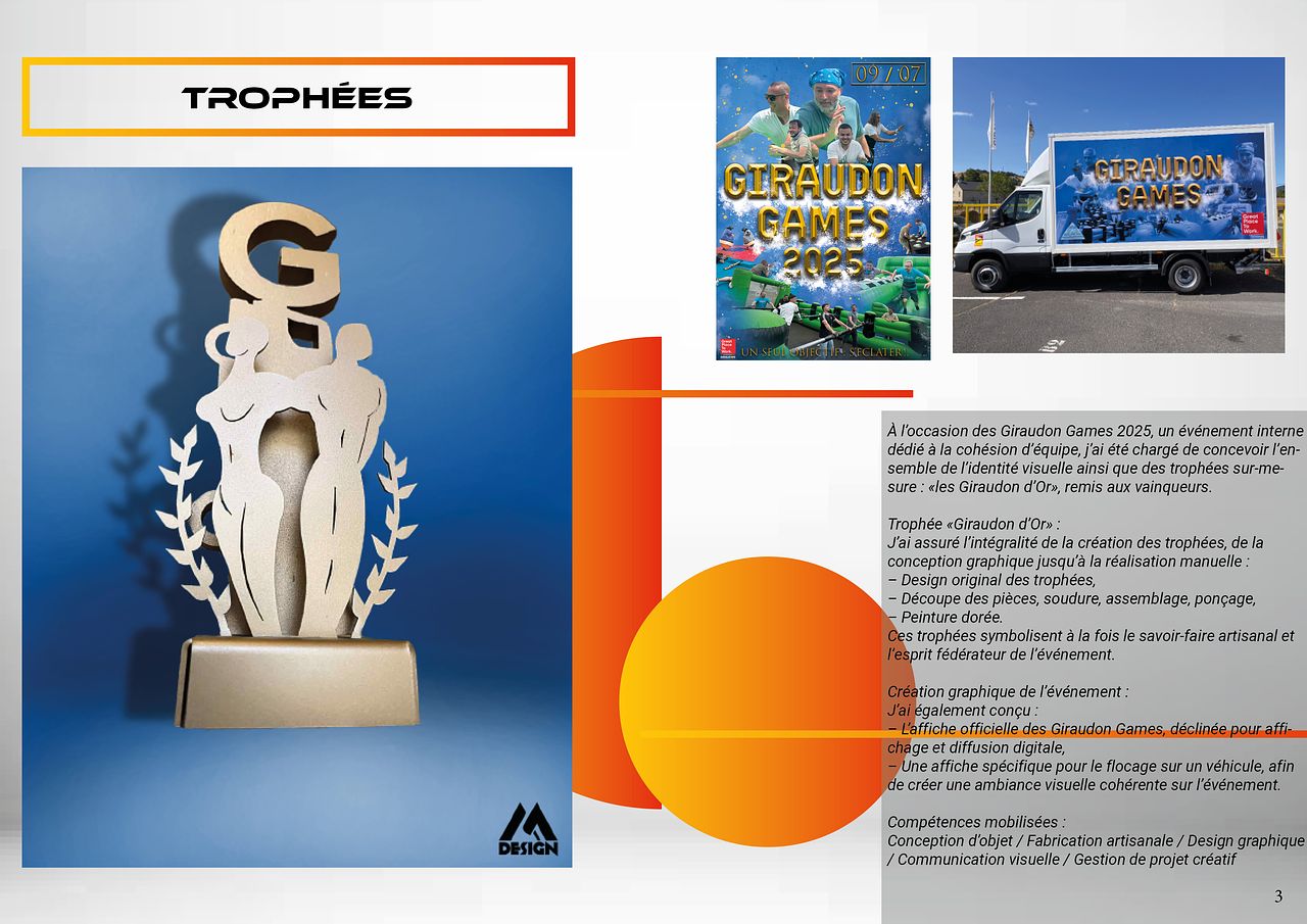 Création de trophées et supports pour l’événement