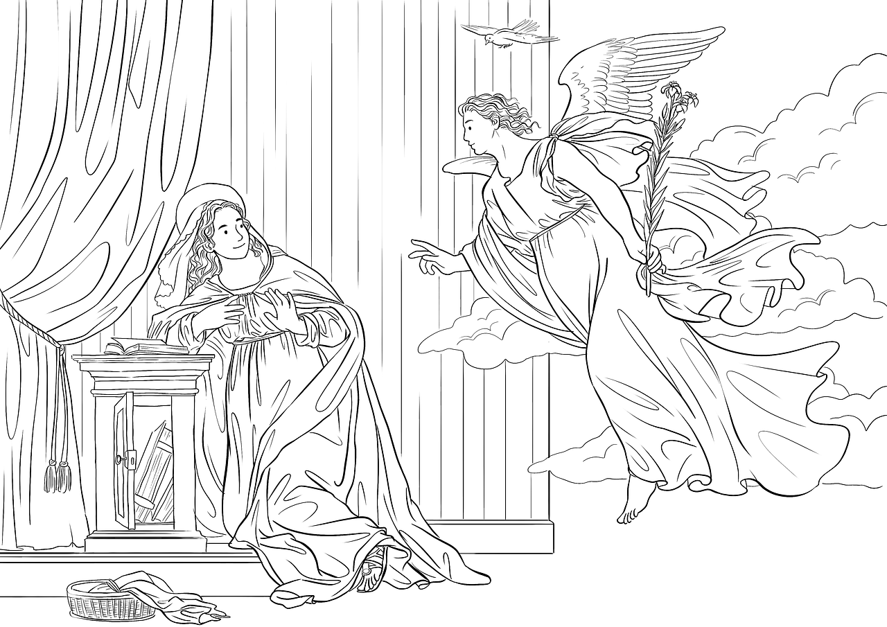 Coloriage - Annonciation