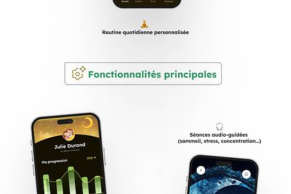 UI Design d'application - méditation & bien-être