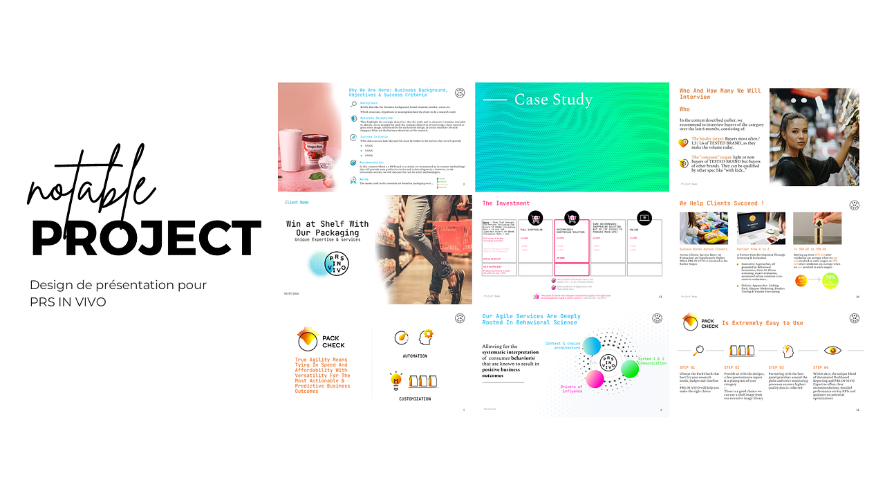 Design de présentation pour PRS IN VIVO
