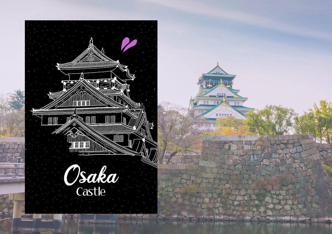 Osaka Castle - Illustration