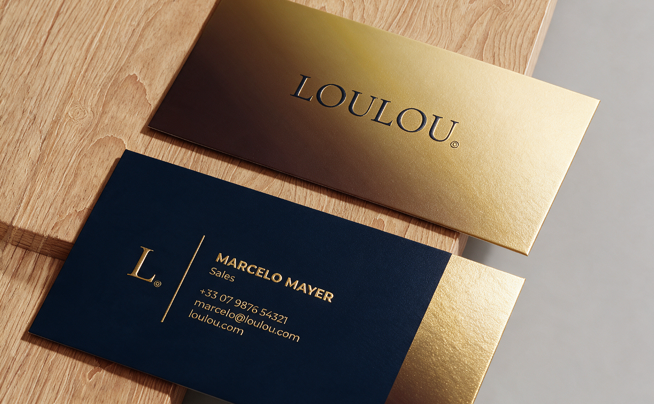Carte de visite premium avec dorure à chaud