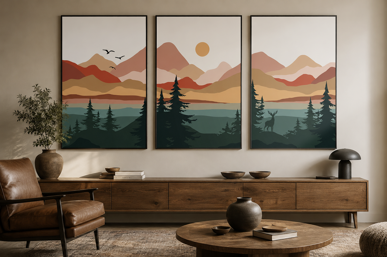 Illustration triptyque