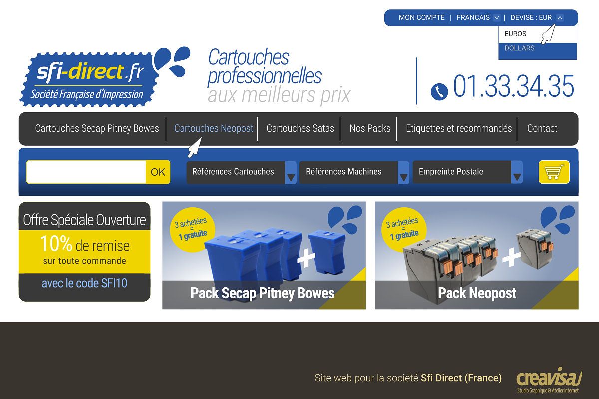 Interface web : SFI Direct