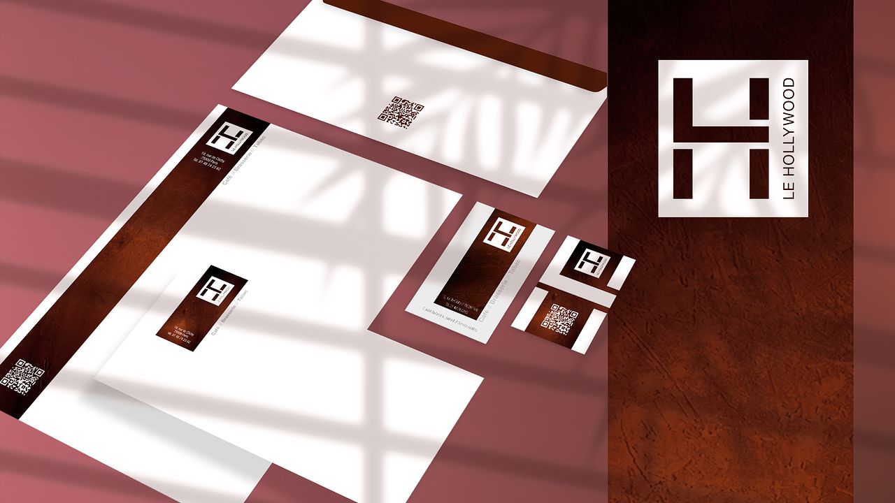 Logo et papeterie Le Hollywood