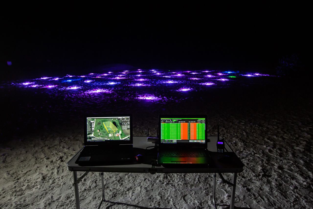 Régie décollage 500 drones