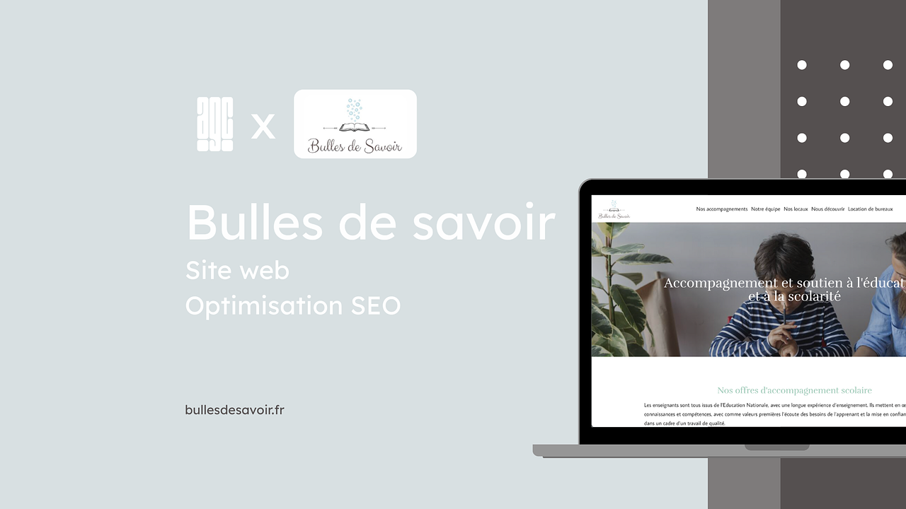 Bulles de savoir | Création d'un site on page