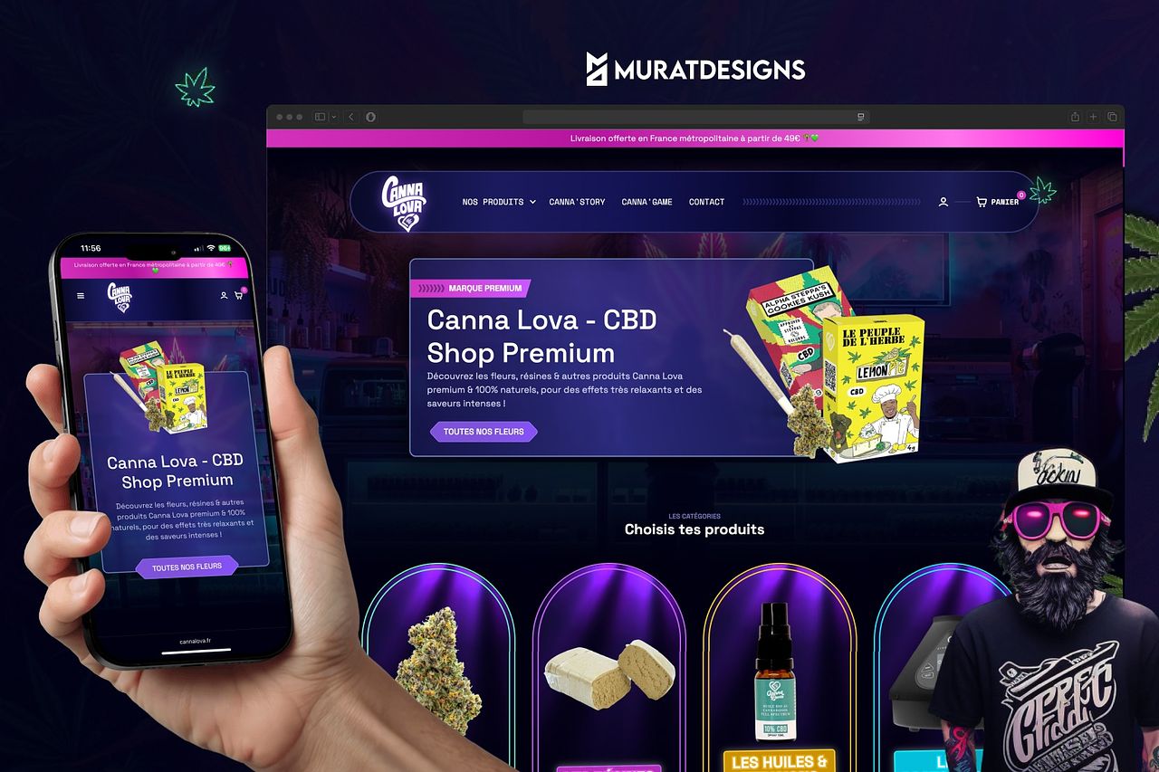 Création de la boutique CannaLova · Marque CBD à l