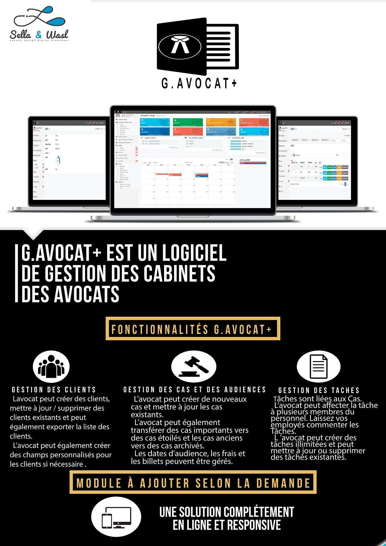 App Web pour la gestion des cabinets des avocats