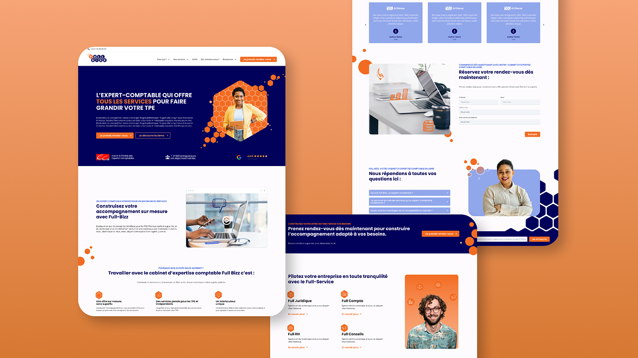 Full Bizz - maquette site internet