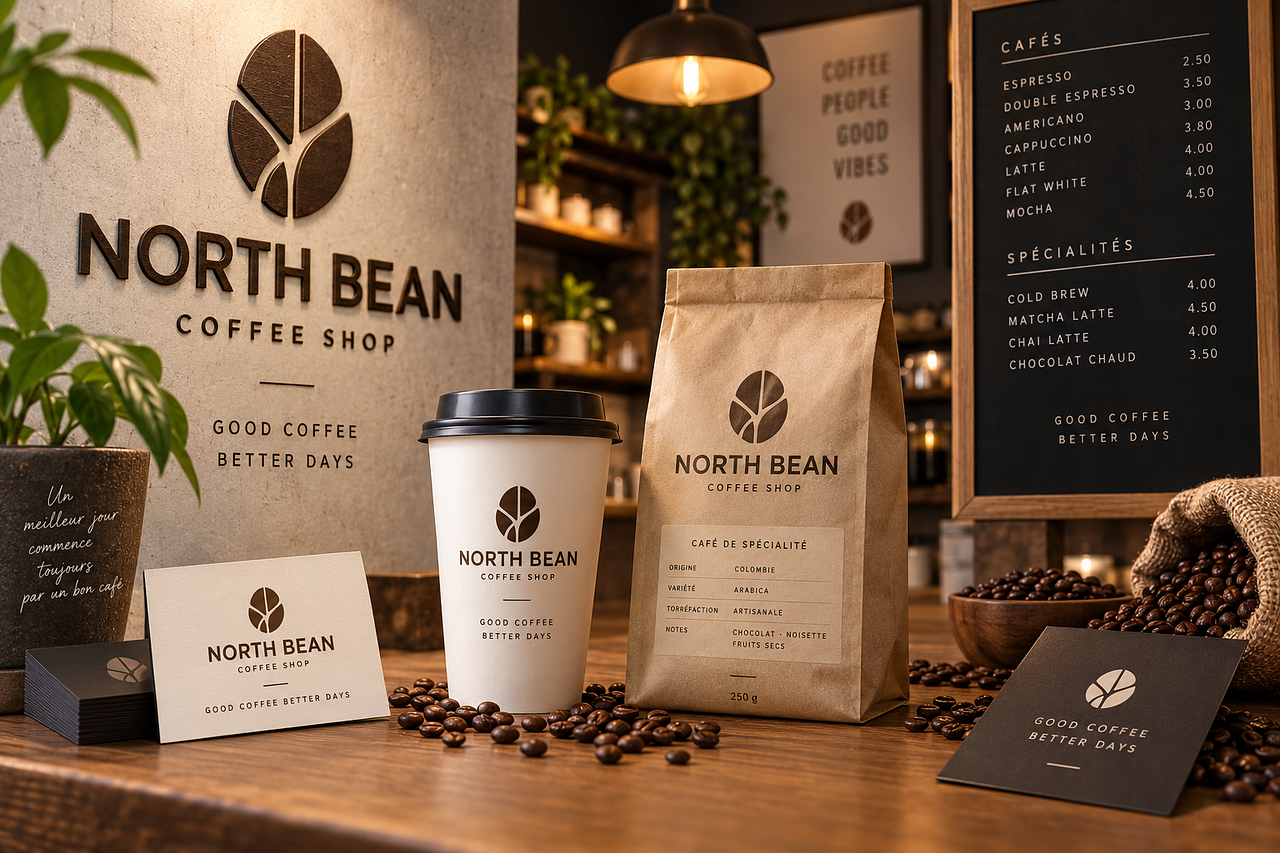 NORTH BEAN – Identité visuelle Coffee Shop