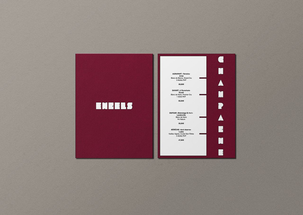 Wine menu