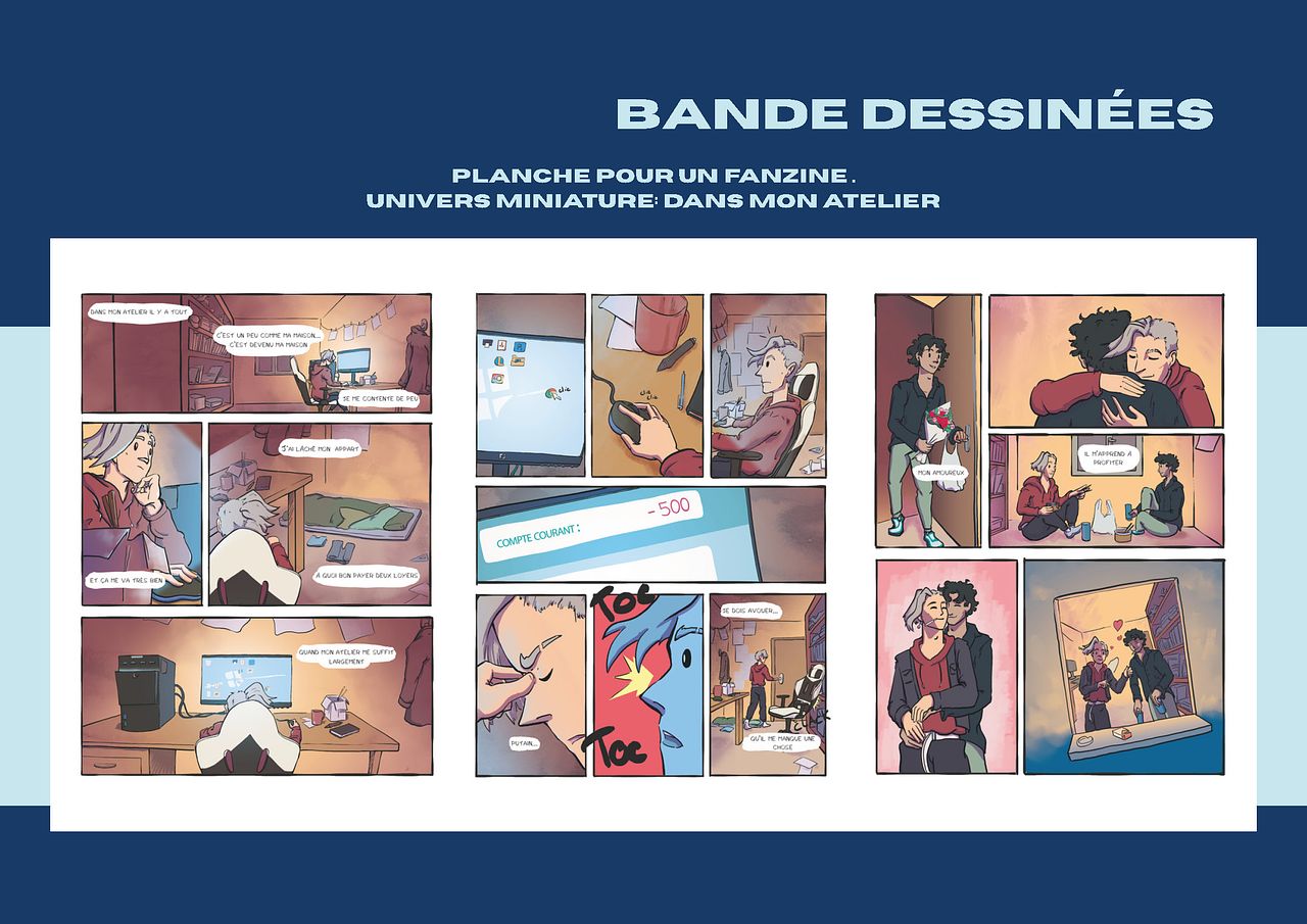 Bande dessinée pour un fanzine "Dans mon atelier"