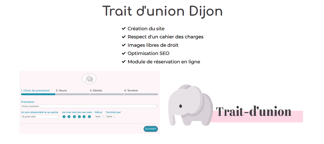 Site web Trait d'union Dijon