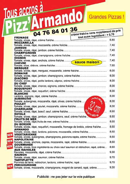 Flyer pour une pizzéria