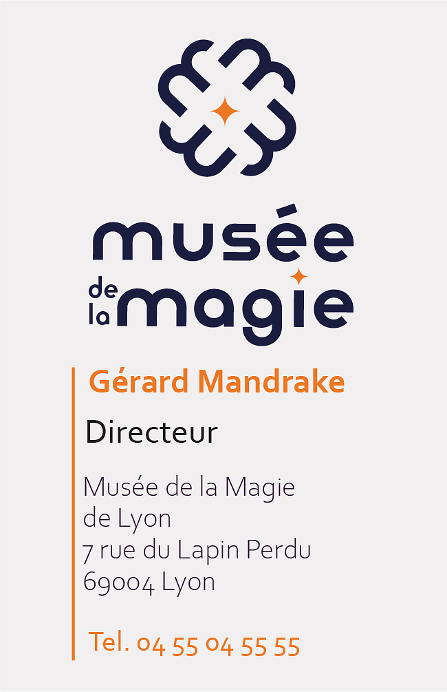 Carte de visite musée de la magie