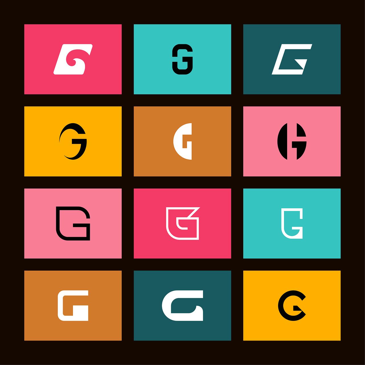 Recherche icônes - lettre G